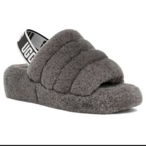 Fluff Yeah Slides grey Uggs, platform shoes